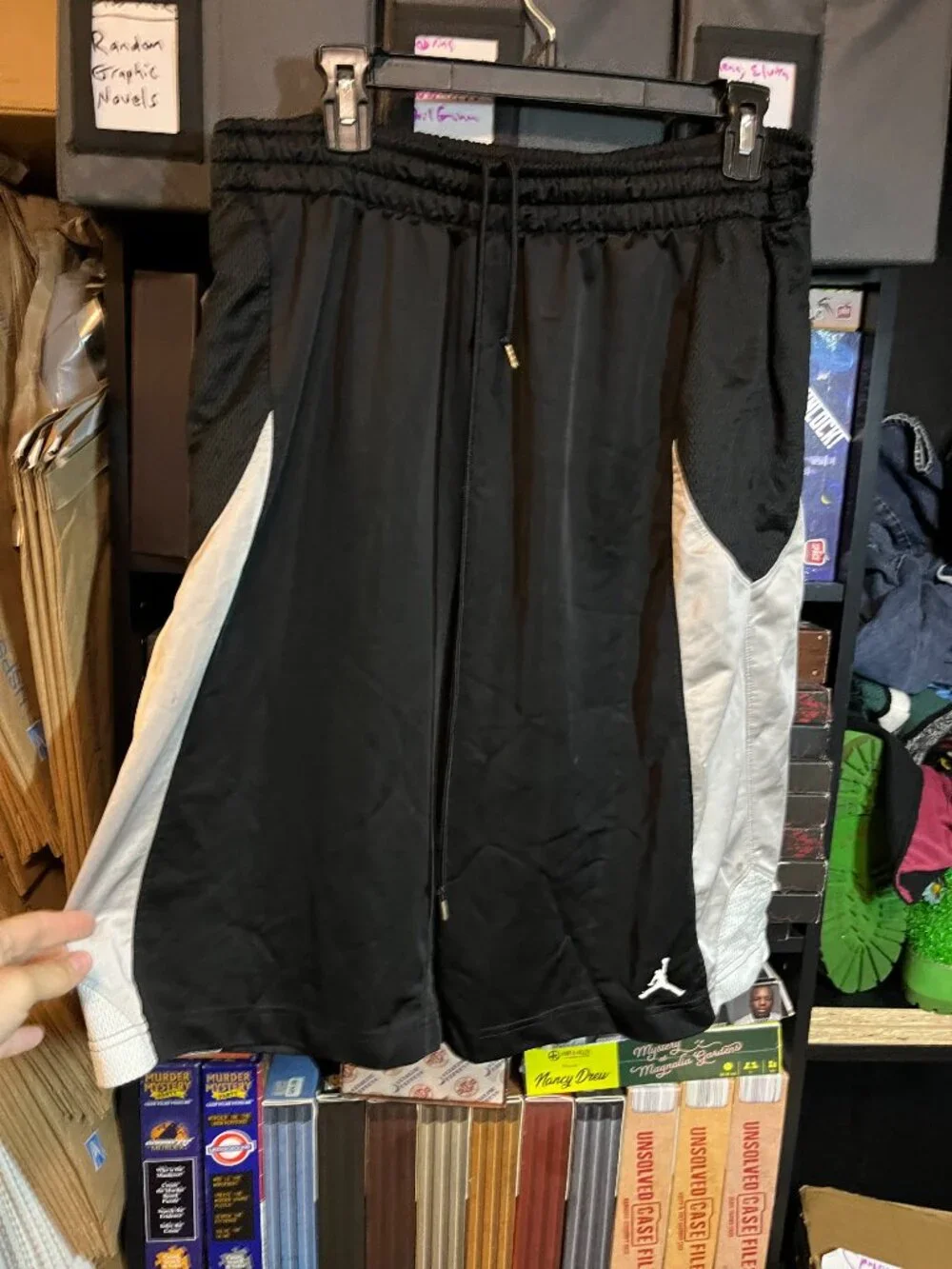 Jordan Men’s Black & White Basketball Shorts Size XXL